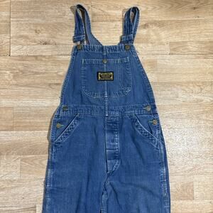 70sWashington DEE CEE Denim Bib Overalls Sanforized Vintage Sz 16 30 X 29” Jeans